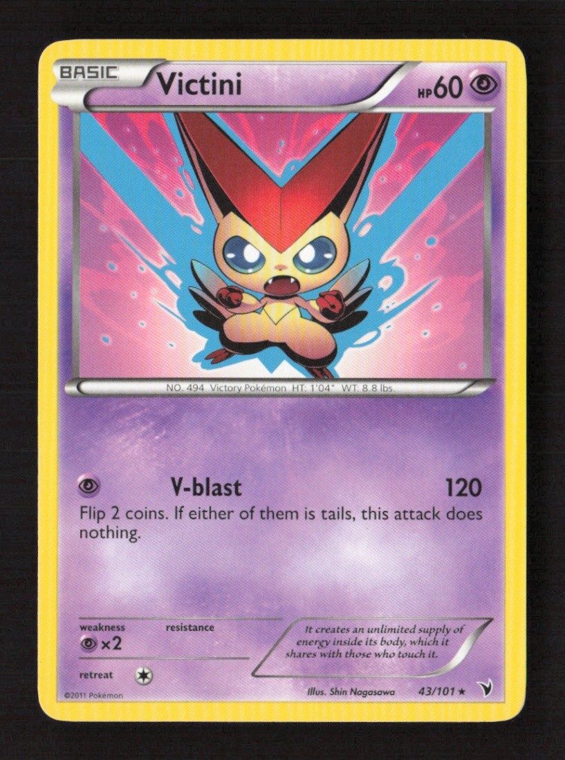 Victini (43) Rare Normal Noble Victories 43/101 LP Pokémon TCG