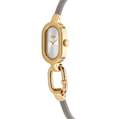 TOUS Analogue Watch with Steel Bracelet and Gold Color IPG case Analog watch 
