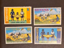 Guyana Stamp Set MNH 1974. 50th Anniversary  Girl Guides