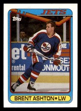  24 Brent Ashton Hockey Jets 1990 Topps Sports Trading Card 
