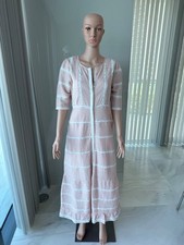 LoveShackFancy Adrianne Maxi Dress Size 4 Pink Lace Cotton Embroidered Long Dres