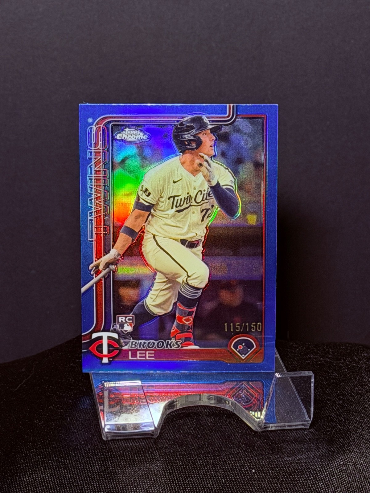 2025 Topps Chrome Brooks Lee #234 Blue Refractor /150 (RC)