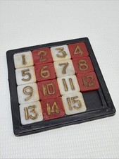FIFTEEN 15 TILE PUZZLE Sliding Number Brain Teaser IQ Test Toy Game Classic