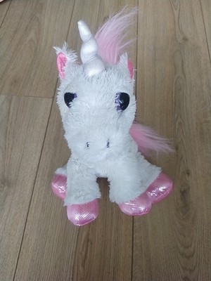 Aurora Sparkle Tales Lolly Einhorn Plüsch weiß rosa silber glitzernd 12 Zoll