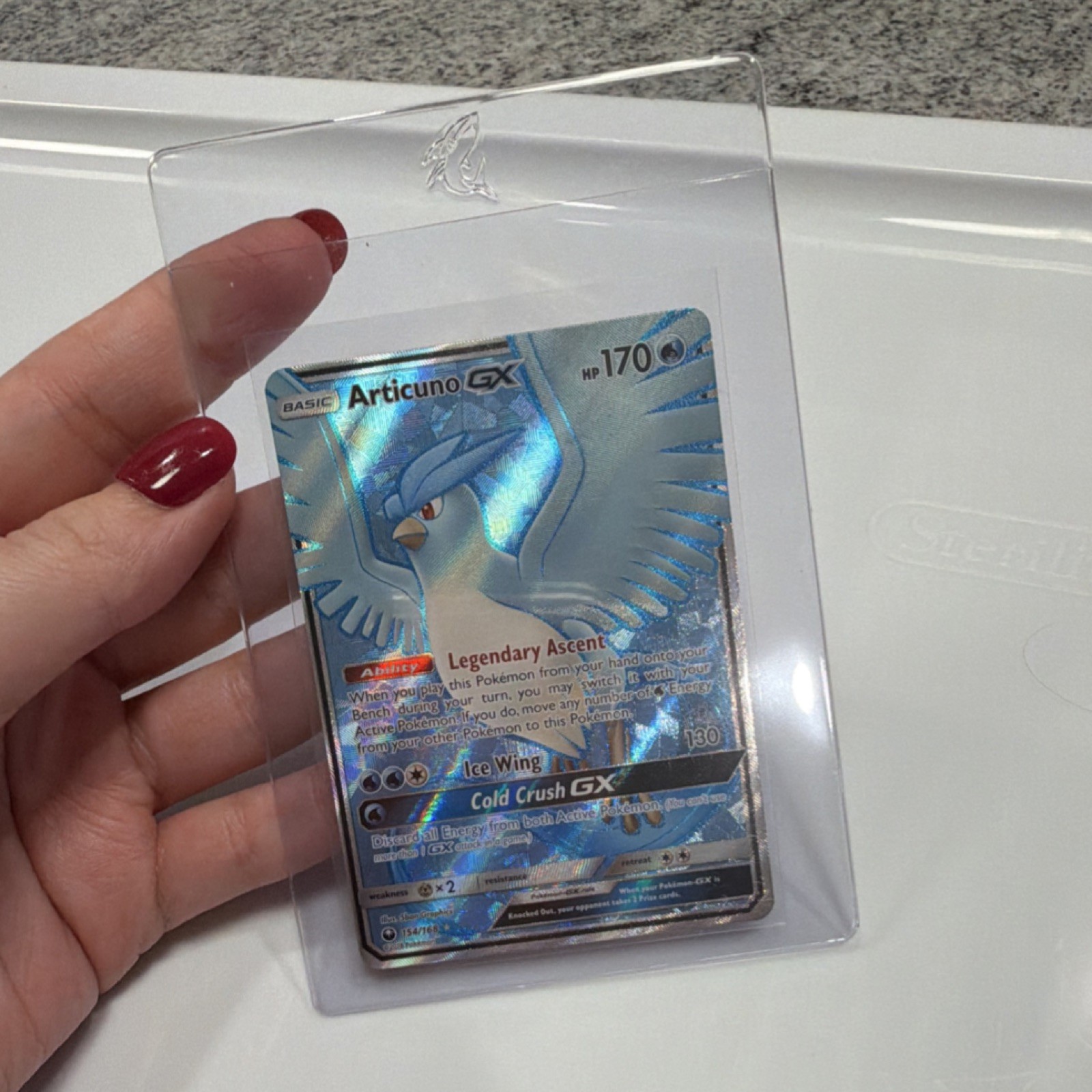 Pokémon Articuno GX Full Art Ultra Rare Holo 154/168 Sm-Celestial Storm 170 HP