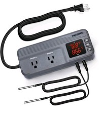 Inkbird ITC608T Temperature Controller w/ Dual Temperature Sensor AC Dual Outlet