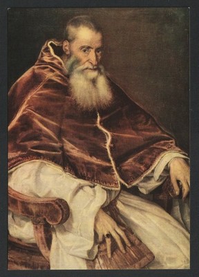 CPSM, Neapel, TIZIAN - PORTRAIT DE PAUL III, Portrait Paolo III, ALINARI, 70er Jahre