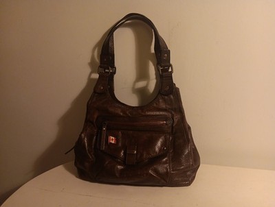 M&S Collection Schultertasche hellbraun ECHTLEDER Medium