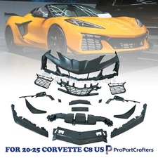 For 2020-2025 Corvette C8 Z06 Style Complete Front Bumper Grille Conversion Kit
