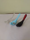 Fenton Glass Long Tail Birds.  Lot Of 3.  6".  No Damage.