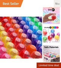 Capsule Vending Machine Half Translucent 2" Round Capsules Empty - 25 pcs
