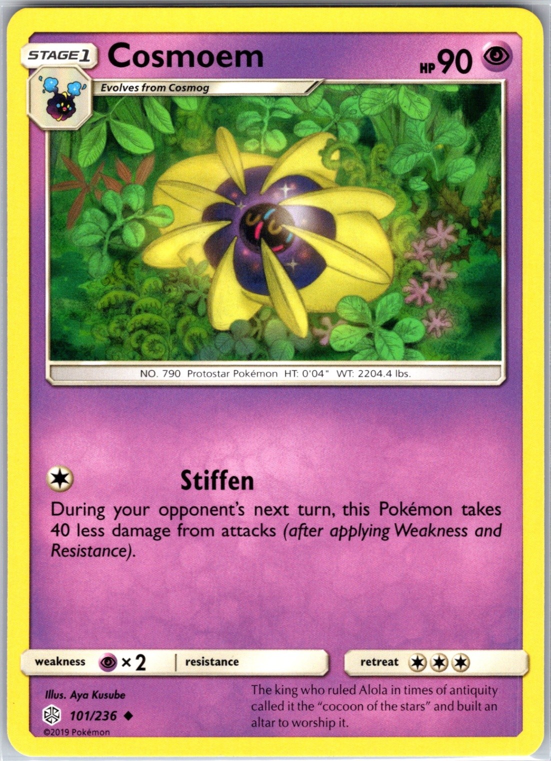 Cosmoem 101/236 Uncommon Regular Card SM - Cosmic Eclipse Pokemon TCG NM
