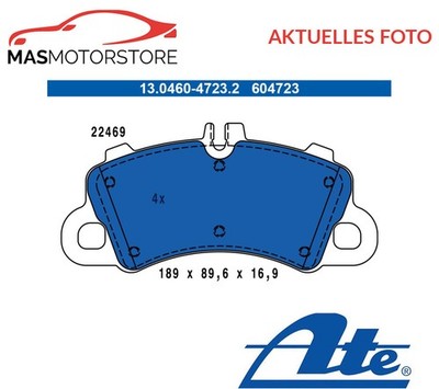 SATZ BREMSBELÄGE BREMSKLÖTZE VORNE ATE 130460-47232 A FÜR PORSCHE CAYENNE