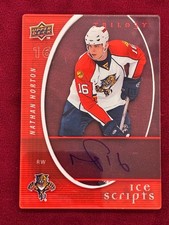 2008 Upper Deck Trilogy Nathan Horton Ice Scripts Auto