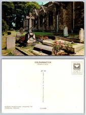 Bladon Churchyard Churchill Graves Postcard