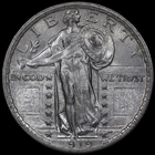 1919 P Standing Liberty Silver Quarter 25C - AU About Uncirculated - SKU#1165