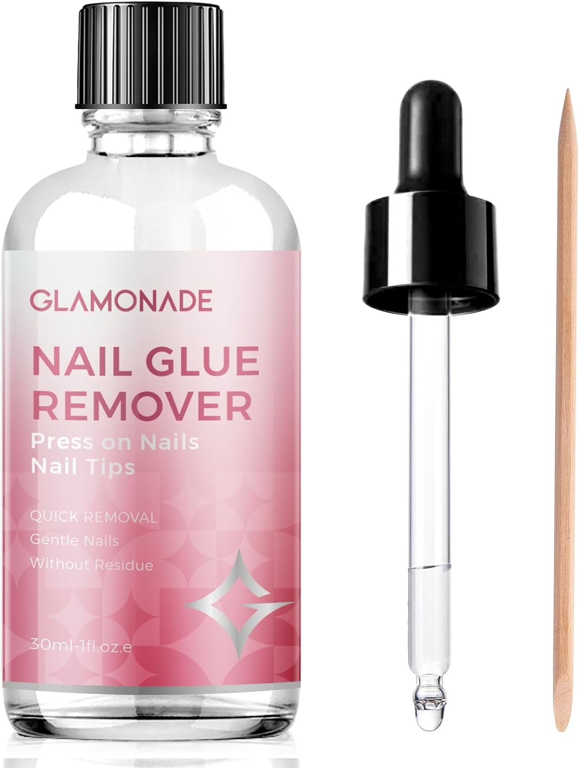 Glamonade Nail Glue Remover: False Nail Remover for Press On Nails Fake Nails A