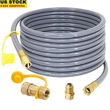 36FT Natural Gas Hose Quick Connect Fitting BBQ Grill Patio Heater Kit New