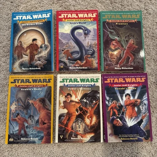 Vintage Star Wars Junior Jedi Knights Books Complete Set 1-6 GREAT SHAPE!  - product listing photo