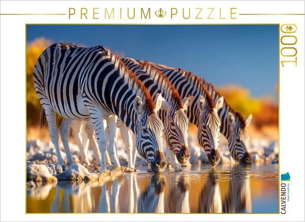Calvendo Puzzle Refresh Together At The Waterhole | 1000 Pieces, Finished Size 2-image