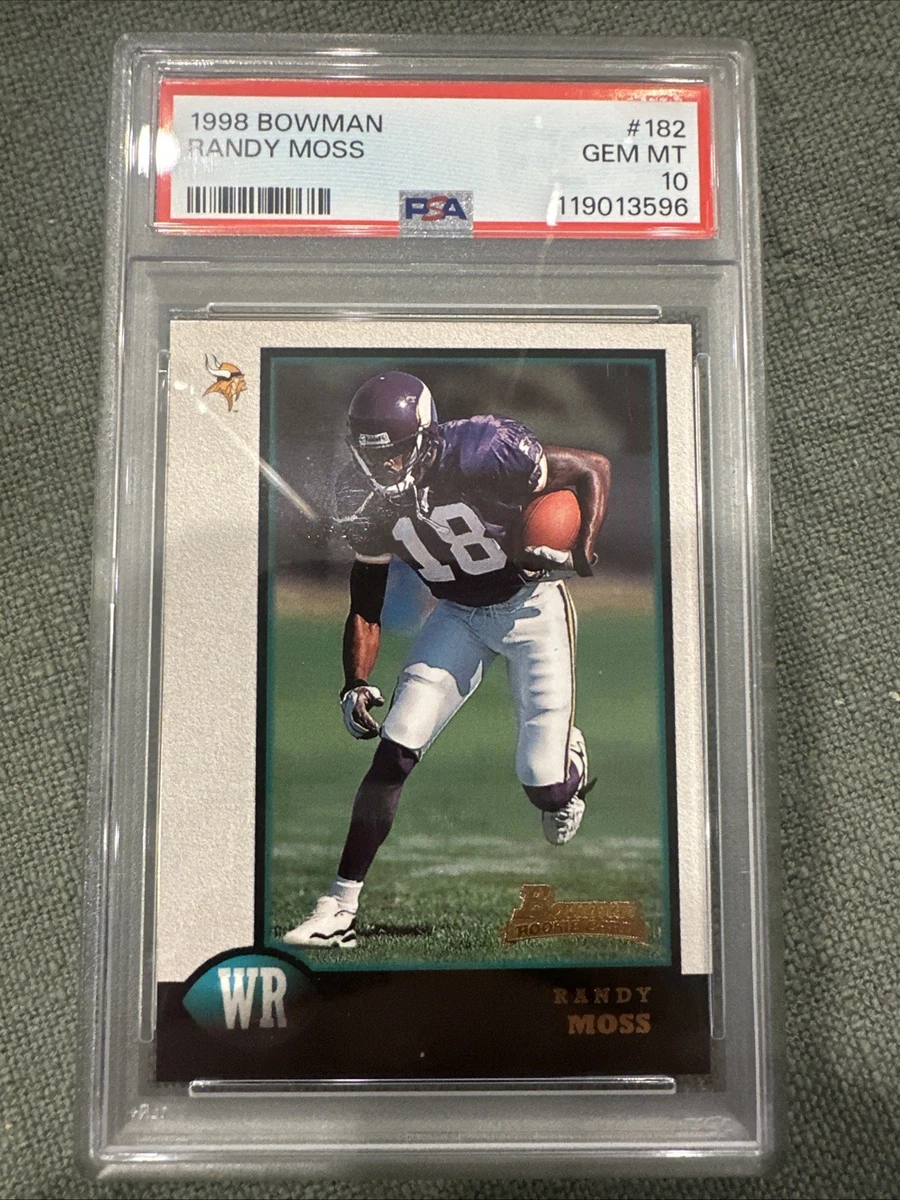 Bowman Randy Moss Minnesota Vikings Football Rookie Sports Trading