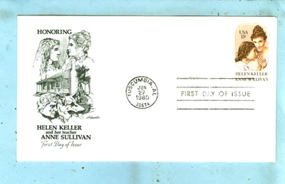 1980, Scott #1824 ARTMASTER FDC, "Honoring Helen Keller and Anne Sullivan".... - Image 1 of 3