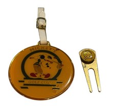 Vintage DISNEY Mickey Mouse Golf Club Bag Tag and Divot Repair Tool