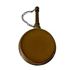 US military Vintage Brass Banjo Oil Can Oiler Threaded Seals & Chain WW1 Gun
