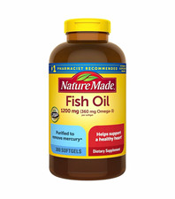 Nature Made Fish Oil 1200 mg (360 mg Omega-3) Heart Health Softgels, 300