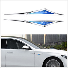 2pcs Car Side Exterior Fender Cover Emblem Decals Sticker Decorative Accessories