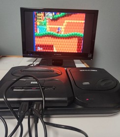 Sega Genesis 2 "Tower of Power" CD 32X Video Game Console, Tested & Working