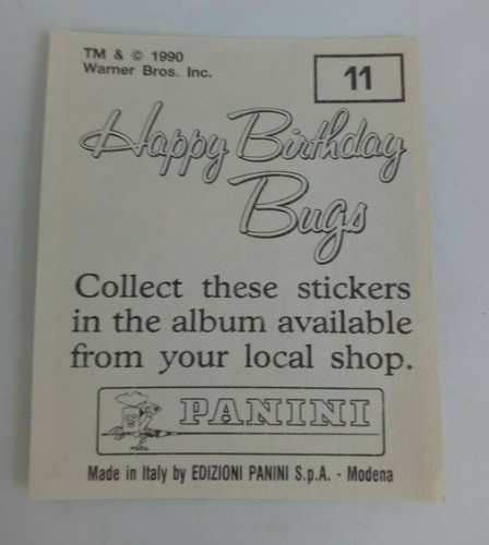 1990 Panini Happy Birthday Bugs (Pick Your Sticker) - Picture 13 of 343