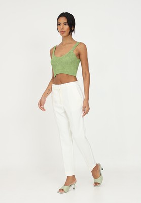 VICOLO Pantaloni Donna Bianco TY0024 BIANCO | eBay