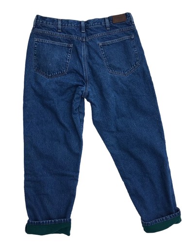 Pantalones de mezclilla forrados de lana para hombre LL Bean - Doble L ajuste natural 38x32 LN - Imagen 7 de 8