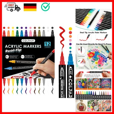 Acrylfarben stifte Acrylstifte für Steine  12PCS Acrylic Paint Marker Stifte ...