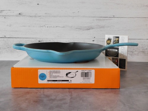 Le Creuset Signature Cast Iron 11.75 Inch Round Skillet, Caribbean Blue *NEW* - 第 18/19 張圖片