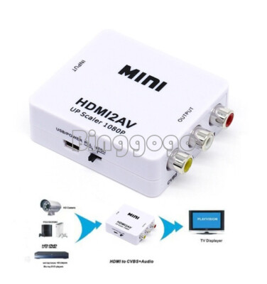 For HDTV Mini Composite 1080P HDMI to RCA Audio Video AV CVBS Adapter Converter