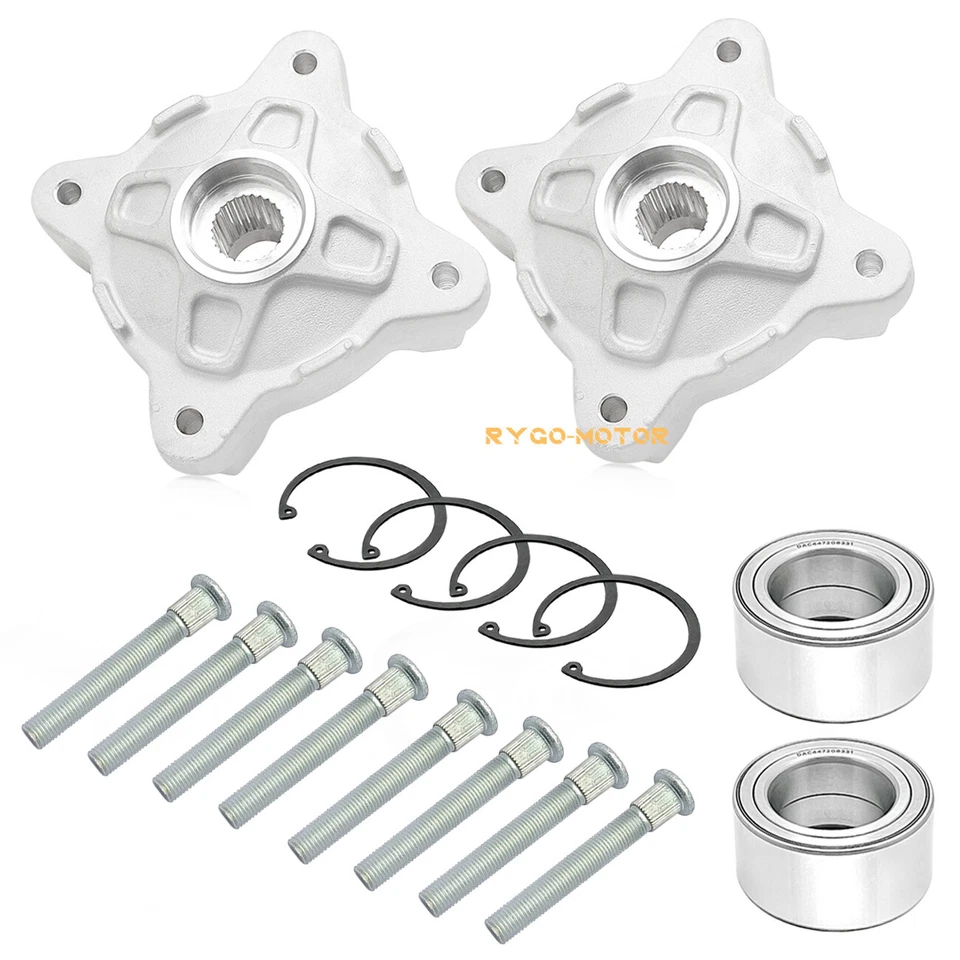 Front Wheel Hubs & Bearings & Studs Kits for Polaris RZR 800 RZR S 800 2008-2014 - Image 2 of 4