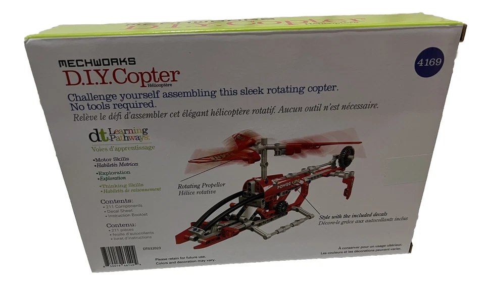 NIB Mechworks D.I.Y. Copter 211 Pcs Set With Rotating Blades Sealed - Image 2 of 4