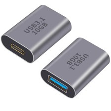2Pc Fast Charging USB 3.1 A Female to Type C Female Converter OTG Adapter 10Gbps