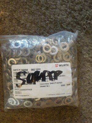 NEW LOT of 1000 Wurth Stainless Steel SS Washers Kia A2 M8 Metric Flat # 04098