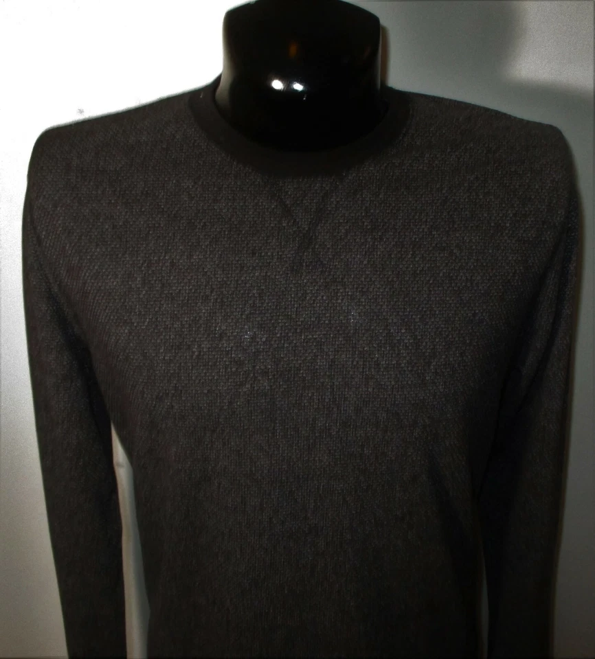 STRUCTURE Brown Long Sleeve "Slim Fit" Crewneck Shirt Size L - Image 2 of 4