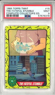 1989 Topps Teenage Mutant Ninja Turtles #15 Fateful Stumble PSA 9 MT TMNT CCE 1