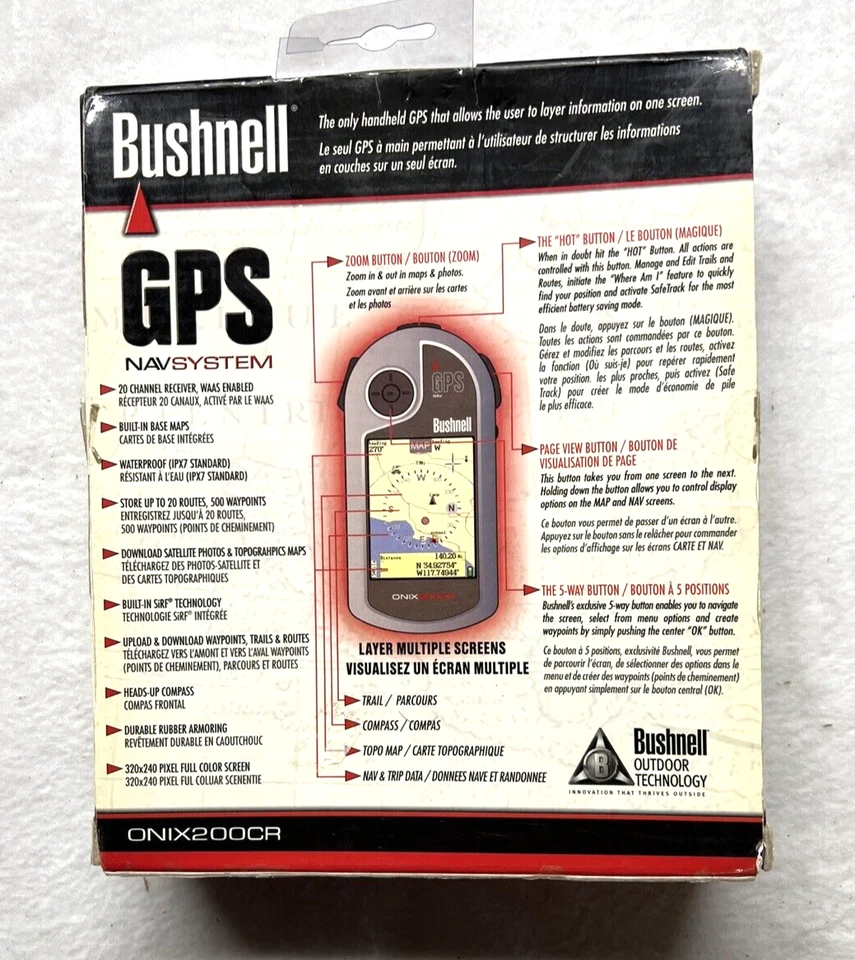 Bushnell GPS Receiver Navigation Handheld GPS Unit ONIX 200CR NOS - Image 2 of 4