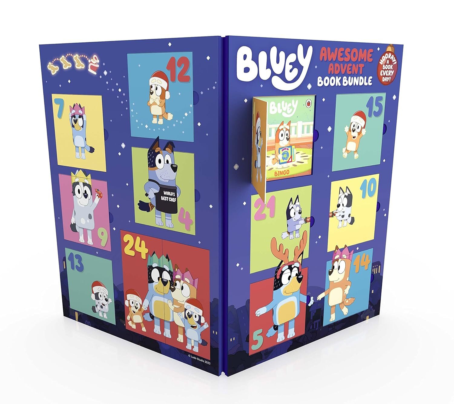 Bluey advent calendar box set with 24 mini books for kids ages 4+ Book | Bluey