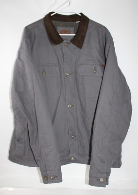Woolrich Mens XXL Gray Blue Cotton Classic Fit Canvas Sherpa Lined