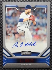 2020 Panini Chronicles Playbook AJ Minter Auto Red Foil /50 #PA-AJ BRAVES