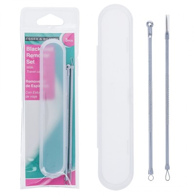 ToolTreaux Blackhead Remover Tool Facial Cleanser Pore Cleaner Travel Case - 3pc