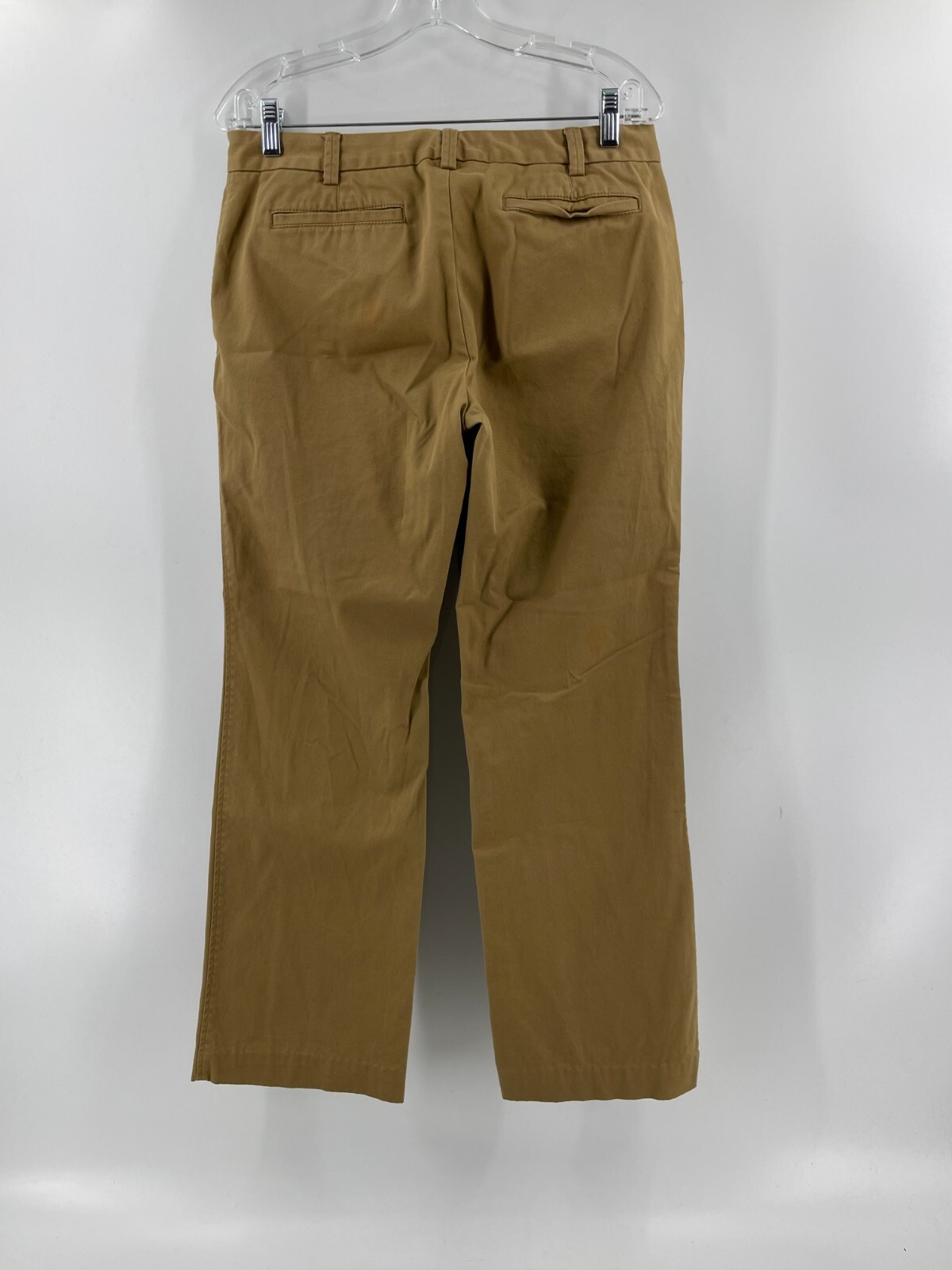 Lands' End Women's Flat Front Mid Rise Trouser Leg Khaki Pants Size 6P Fit  2 | eBay