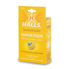 SM Halls Vapor Pads Mentho-Lemon Scent 12 Scent Pads